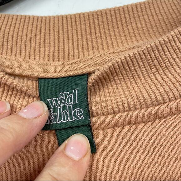 Wild Fable Orange Los Angeles Cropped Womens Sweatshirt XS LA Boxy Fit Casual - Picture 4 of 9